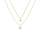 18 Karat Goldcollier-Halskette mit Zirkonia